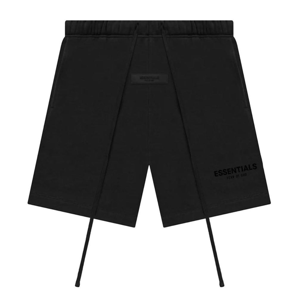Fear of God Essentials Black Stretch Limo Sweat Shorts